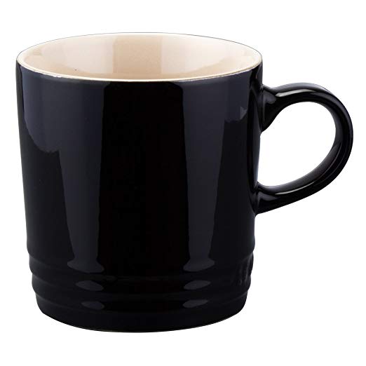 [르 크루] Le Creuset 머그컵 350mL 찻잔 스톤웨어 91007235140000 블랙 에보니 Taza Caneca / Mug Cup POLISHED C