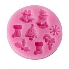 [노 브랜드 제품] 케이크 형 실리콘 몰드 케이크 장식 금형 핑크 크리스마스 크리스마스