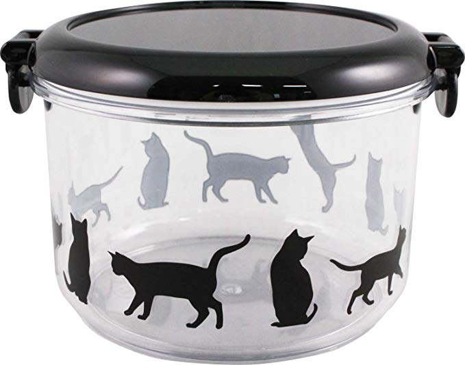 오니시 켄 제조 판매 아크릴 라운드 케이스 S 고양이 B acrylic canister 용기 ATR-751 935069 고양이 B 무늬