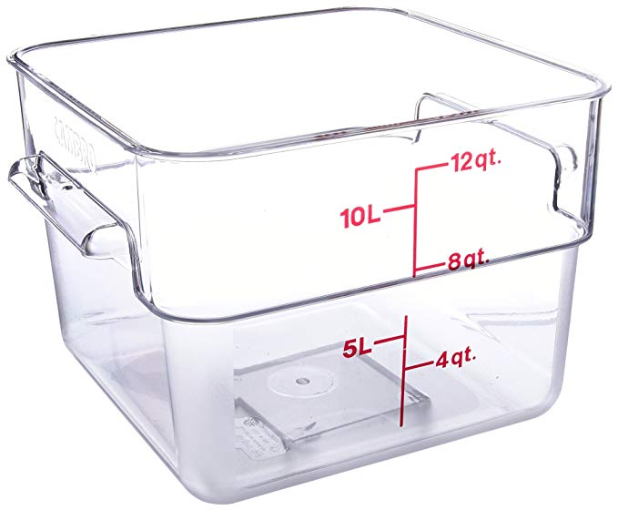 CAMBRO (캰부로) 각형 푸드 컨테이너 12SFSCW 클리어 폴리 카보네이트 미국 AHC03012