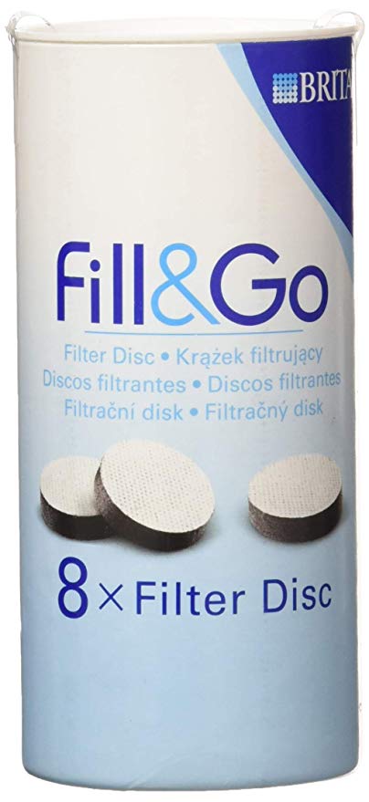 병행 수입품 Brita Fill & Go 교체 여과 필터 8 장 팩 (4.5cm 타입)