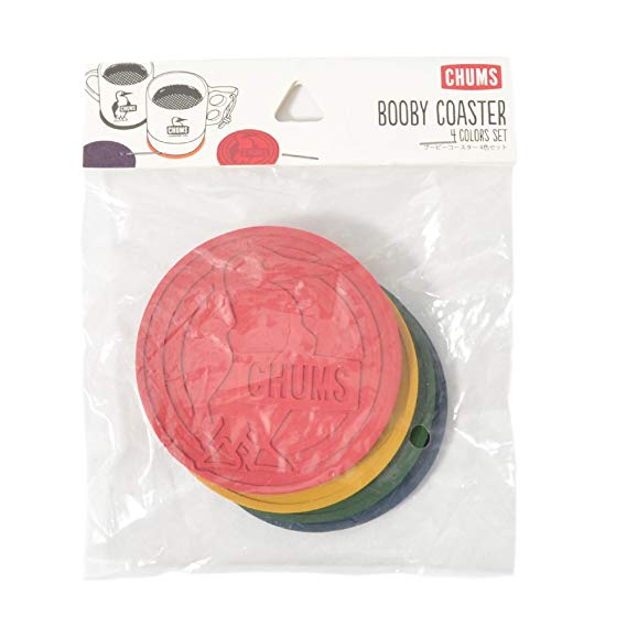 CHUMS (챠 무스) Booby Rubber Coaster 부비 고무 받침 4 색 세트 ch62-1198