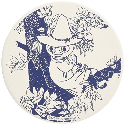 MOOMIN (무민) 규조토 코스터 스나 후킨 무늬 10cm 화이트 MM1903-346