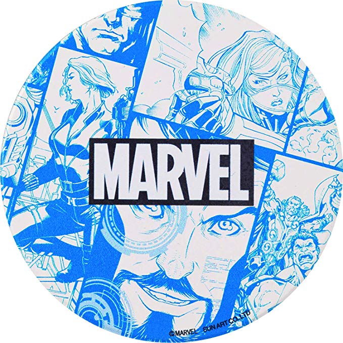 MARVEL (마벨) 로고 만화 일러스트 무늬 흡수 코스터 블루 SAN2992-2