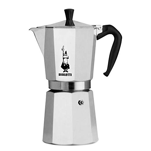 Bialetti Moka Express Stovetop Percolator 6 Cups 실버 ME6 실버