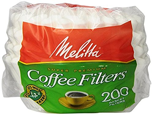 Melitta [메리 타] 8 ~ 12 컵 용 바구니 형 커피 필터 200 매 Basket Coffee Filters White (8 to 12-Cup) 200-