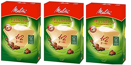 멜리 타 (Melitta) 커피 필터 브라운 아로 매직 내추럴 브라운 2-4 잔 용 100 매 × 3 박스 593181