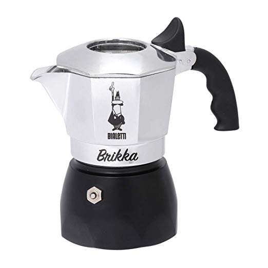 BIALETTI 에스프레소 메이커 부릿카 실버 2 컵 용 단계의 직화 식 6782