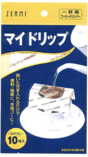 젠미 내 드립 한 잔에 커피 드립 화이트 12.8 × 8.7cm 산소 표백 10 장