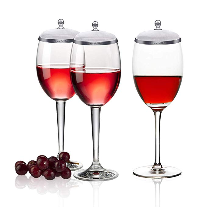 와인 잔 컵 머그컵 커버 찻잔 컵 뚜껑 컵 커버 찻잔 뚜껑 컵 뚜껑 Wine Glass Cup Cover Lid 버그를 방지 2 팩 2 팩