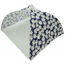 접이식 식탁 후드 커버 먼지 방충제 주방 파라솔 우산 (네이비 플라워 36x36x23) 네이비 플라워 36x36x23