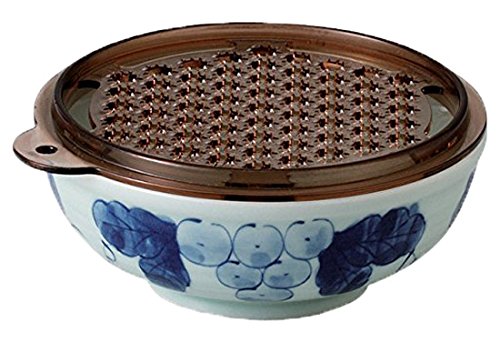 소하치 패션 : 꽃 포도 강판있는 작은 그릇 Japanese Bowl with Porcelain grater Porcelain / Size (cm) Φ13.3x5