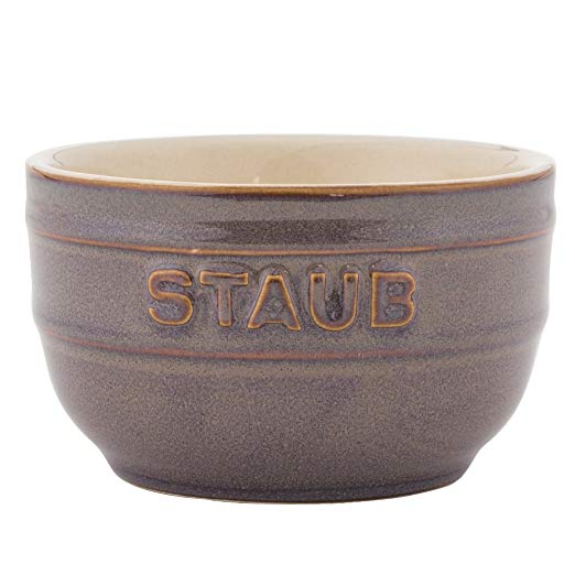 [스토우] Staub 라운드 램킨 세라믹 2 개 세트 8cm 빈티지 컬러 시리즈 쌍 Ramekin Round 2 Per Set 40511-860-0 그레이 anc