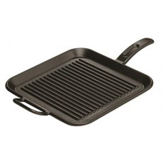 Lodge Pro-Logic P12SGR3 Pre-Seasoned Cast Iron Square Grill Pan, 12-inch by Lodge
