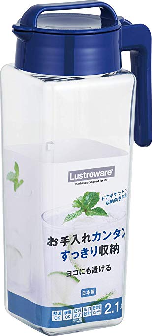 岩崎工業 냉수 통 세로 가로 스퀘어 투수 2.1L Lustroware K-1298NB