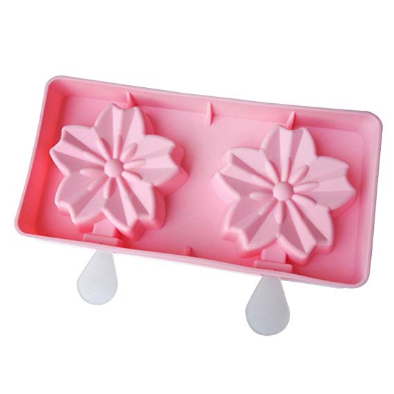 사쿠라 꽃 이형 실리콘 아이스 혼 형 아이스 혼 일식 아이스 혼 금형 DIY 금형 제작, 粉赤 (분홍색) pink