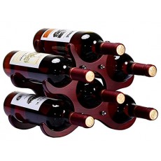 Anberotta 나무 와인 랙 홀더 와인 샴페인 병 우드 수납 케이스 스탠드 인테리어 W32 (6 개 수납) 6 개 수납