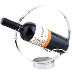 Anberotta 스테인레스 스틸 와인 홀더 와인 랙 샴페인 병 스탠드 인테리어 디스플레이 W42 (원형) 원형