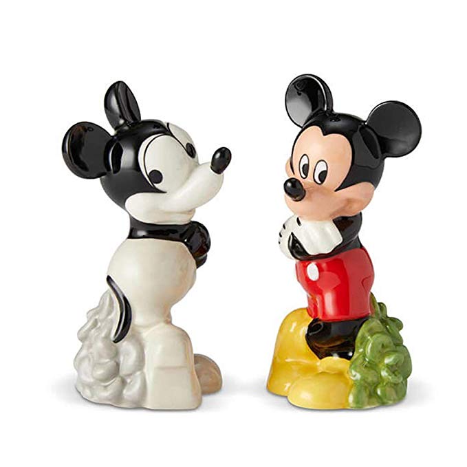 enesco 소금 · 후추 미키 올드 앤 뉴 W4.3 × H8.9 × D4.3cm Disney 6002271