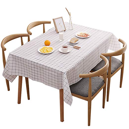방수 pvc 식탁 커버 플레이스 매트 화이트 체크 무늬 패턴 테이블 매트 용 식당 주방 가정 장식