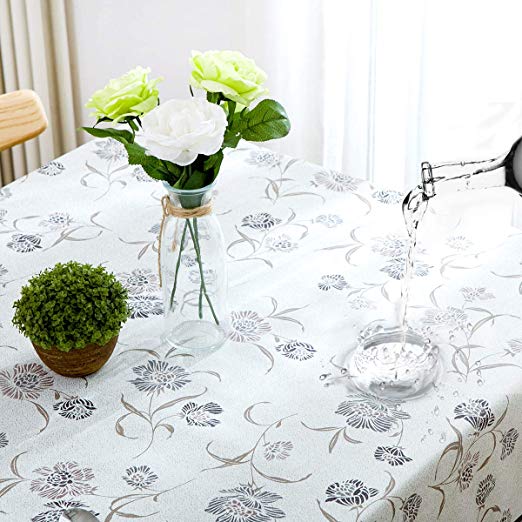 식탁보 발수 북유럽 테이블 커버 방수 방유 식탁보 두꺼운 꽃 무늬 138x185cm 얼룩을 살짝 빠지다 분위기가 단번에 변화