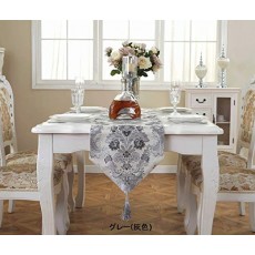테이블 러너, 현대 고급 옷감 아트 테이블 플래그 장식 상보는 가족의 장식에 적용됩니다 식탁보 (크기 : 33 * 180CM) (회색) 회색