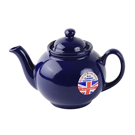 BROWN BETTY 브라운 베티 주전자 4 컵 코발트 블루 New 모델 영국 제 Cauldon Ceramics 코발트 (로고 없음)
