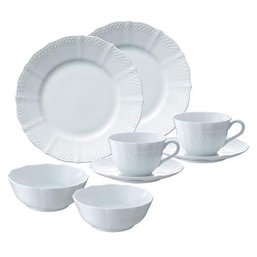 Noritake 파인 포 셀렌 쉐어 블랑 티타임 페어 세트 (13㎝ 보우루뻬아 포함) TP9534-P94806_1655_8