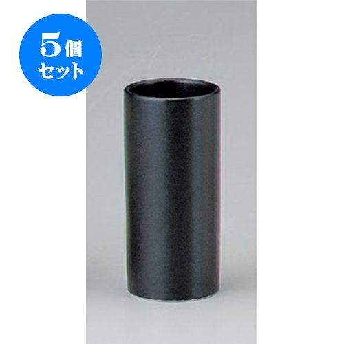 5 개 세트 탁상 소품 꼬치 스틱 입력 (검정) [5.1 x 11.2cm (140cc) 土物 일식 그릇 술잔 요정 여관 술집 업무용