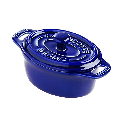 staub 스토우 '미니 코 콧토 타원형 그랑 블루 11cm 