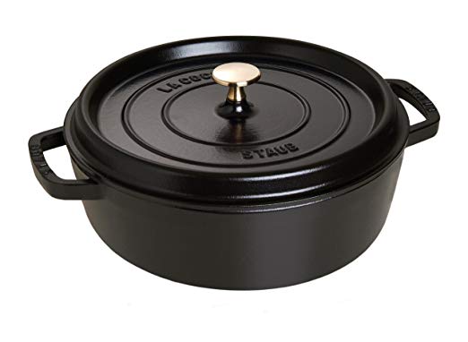 Staub 스토우 40510-608 Staub Shallow 라운드 코 콧토 26cm 블랙