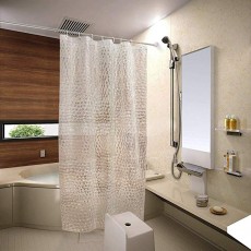 샤워 커튼 투명 욕실 커튼 곰팡이 방수 욕실 욕실 커튼 120 × 180cm 커튼 링 부속 3D EVA 목욕 커튼 눈가리개 용 칸막이 욕실 커튼 고급 PVC 폴리