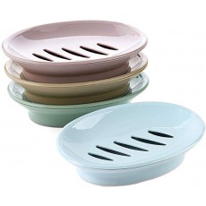 4 팩 다른 색상 이동식 비누 물 플라스틱 비누 홀더 욕실 DaKuan 비누 상자 용기 (핑크 블루 그린 카키)