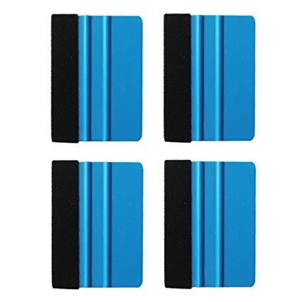 ARTGEAR 고품질 · 푸른 스퀴지 펠트있는 자동차 랩핑 전용 스퀴지 펠트 포함 / 주걱 / 시공 도구 (4 개)