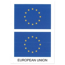 EU EUROPEAN UNION 스티커 2 장 세트 3443