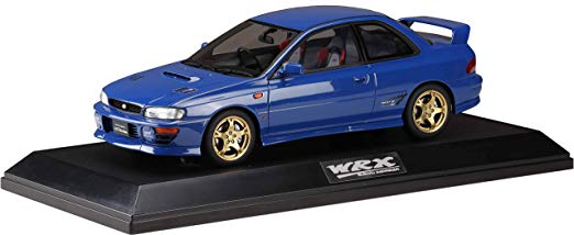 Hobby JAPAN 1/18 스바루 임프레자 WRX 타입 R STi 버전 IV V 리미티드 (GC8) 1998 소닉 블루 운모 완제품