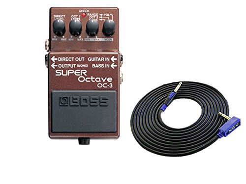 BOSS 컴팩트 SUPER Octave OC-3 + 3m 기타 케이블 VOX VGS-30 세트