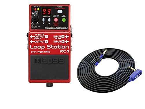 BOSS 컴팩트 Loop Station RC-3 + 3m 기타 케이블 VOX VGS-30 세트