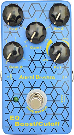 Aural Dream EQ Boost Cut-off 디지털 기타 효과 장치 파라미터 EQ를 가지고 랙 필터, 피크 필터, 격려와 마감을 포함한 진정한 나레이션