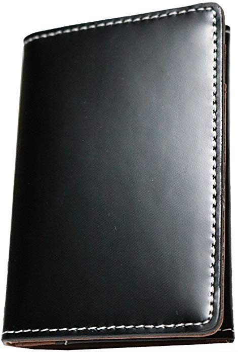 [블랙 다이아몬드 고급 말 가죽] 가죽 명함 지갑 카드 케이스 비즈니스 선물 BOX 기능 0010056 블랙
