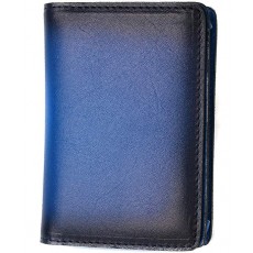 [고급 누메 가죽을 사용] 고급 명함 지갑 카드 케이스 대용량 상자 수있는 블루