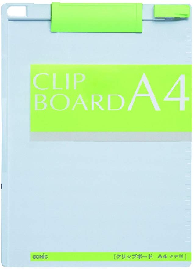 소닉 클립 보드 A4 세로 형 녹색 CB-349-GL 라이트 그레이 × 녹색