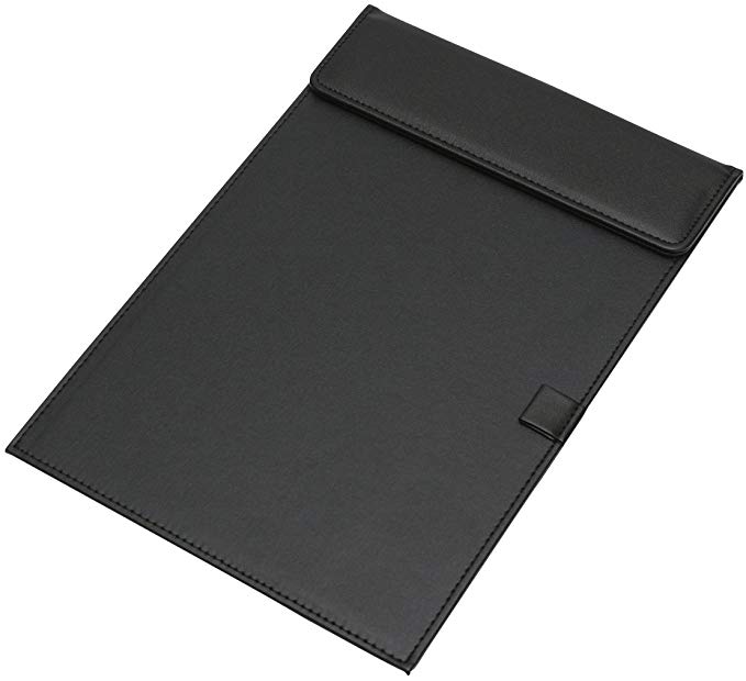 (올드 보이) Old-boy 클립 보드 바인더 보고서 패드 A4 PU 가죽 (블랙) 블랙