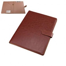 (pkpohs) 클립 보드 파일 홀더 양면 A4 서류 홀더 바인더 사무실 용품 (brown)