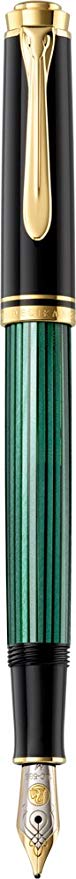 펠리칸 만년필 M중인 자 녹색 줄무늬 스 베레 M300 정식 수입품