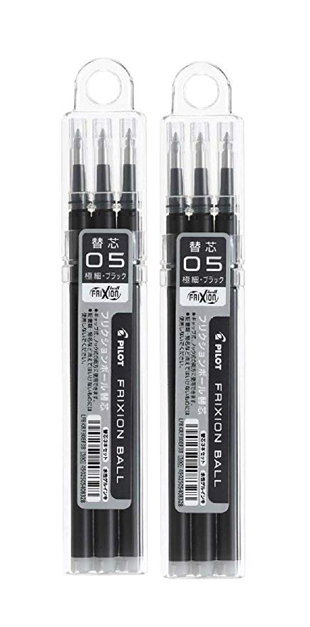 파일럿 마찰 잉크 볼펜 심 3 개 세트 0.5mm 검정 LFBKRF30EF3B 2 개 셋트