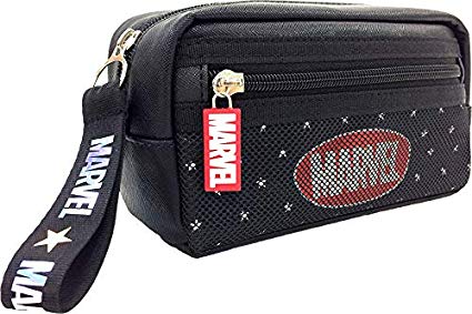 티즈 팩토리 MARVEL 마블 원형 로고 메쉬 각 파우치 약 H10 × W19 × D8cm 스타 폴리 에스테르 고무 MV-5570318ST