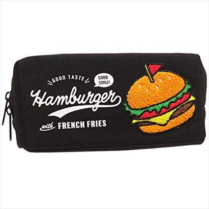 HAMBURGER [펜 파우치] 사가라 자수 상자 필통 / 햄버거