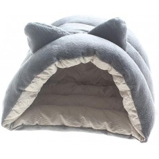 작은 동물 하우스 고슴도치 햄스터 기니피그 쥐 따뜻한 침대 가정 보온 방한 침대 귀여운 유연한 편안 추동 용 (회색) 그레이