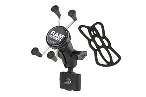 RAM MOUNTS (램 마운트) 마운트 세트 X 그립 & 바 마운트베이스 (짧은 팔) 바 지름 19mm-25.4mm 스마트 폰용 블랙 RAM-B-408-75-1